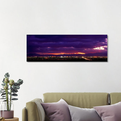 Storm, Las Vegas, Nevada, USA - Wrapped Canvas Panoramic Print