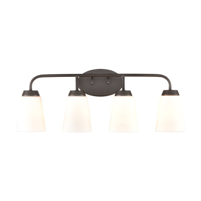 Éclairage pour salle de bain 4 lumières 28 po Crafton - Bronze huilé