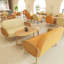 Banc rembourré en similicuir restaurant Cafe Casual