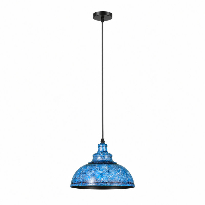 Luminaire suspendu 1 lumière minimaliste bleu, ampoule E26 avec lumière chaude