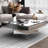 Modern Square High Gloss Statement Luxury Coffee Table Mirrored Glass Top