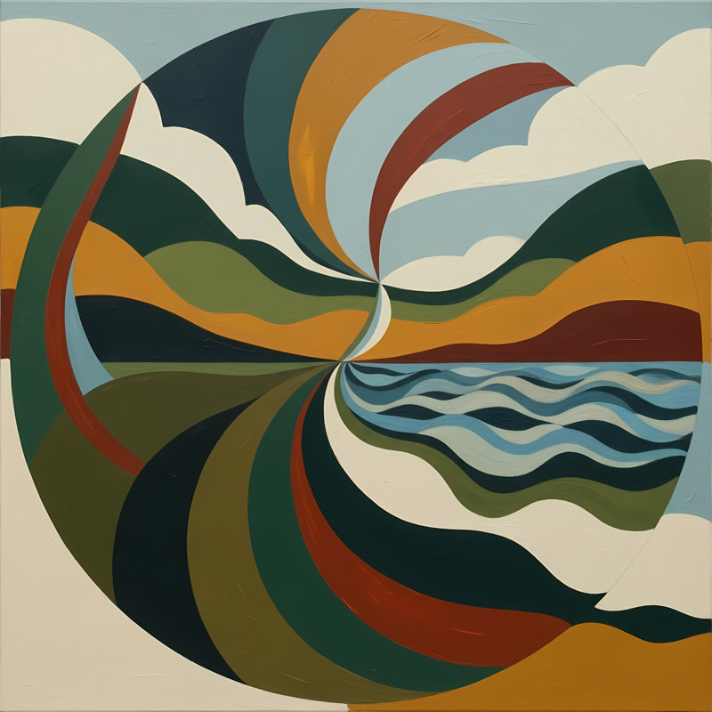 Earth And Sky, 30" H x 30" W