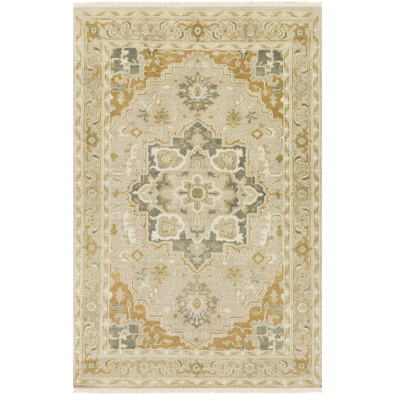 SAMPLE-Daer Hand-Knotted Wool Khaki Area Rug