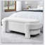 Linen Fabric Upholstered Bench with Large Storage Space for the Living Room, Entryway and Bedroom