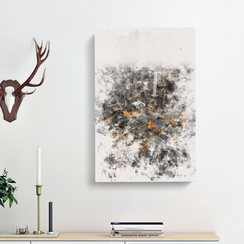 Toronto Canada Skyline Abstract - Wrapped Canvas, 91cm H x 60cm W x 3cm D
