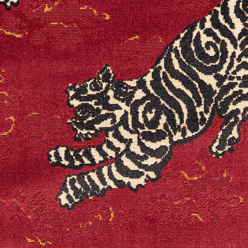 Mindoro Bongol Print Fabric, Crimson