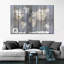 Impression sur toile carte rustique en bois-2141573807