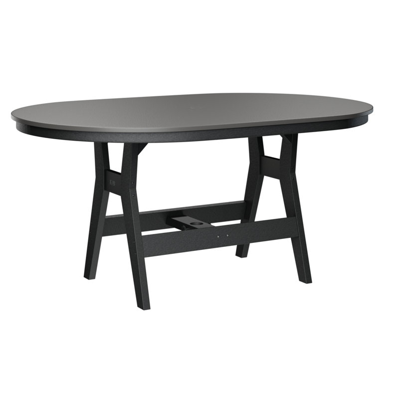 Table de bar berlinoise Berlin, Acier inoxydable martelé, Noir, H 38,87 po x l 64 po x P 44 po