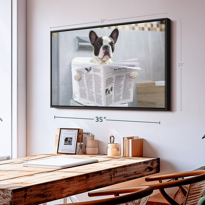Reproduction d'art sur toile Khendal Bulldog, H 9 po x l 13 po