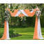  15 verges de long en tissu blanc pour les décorations de voûte de mariage ou les écharpes de fenêtre-839183680-839183699