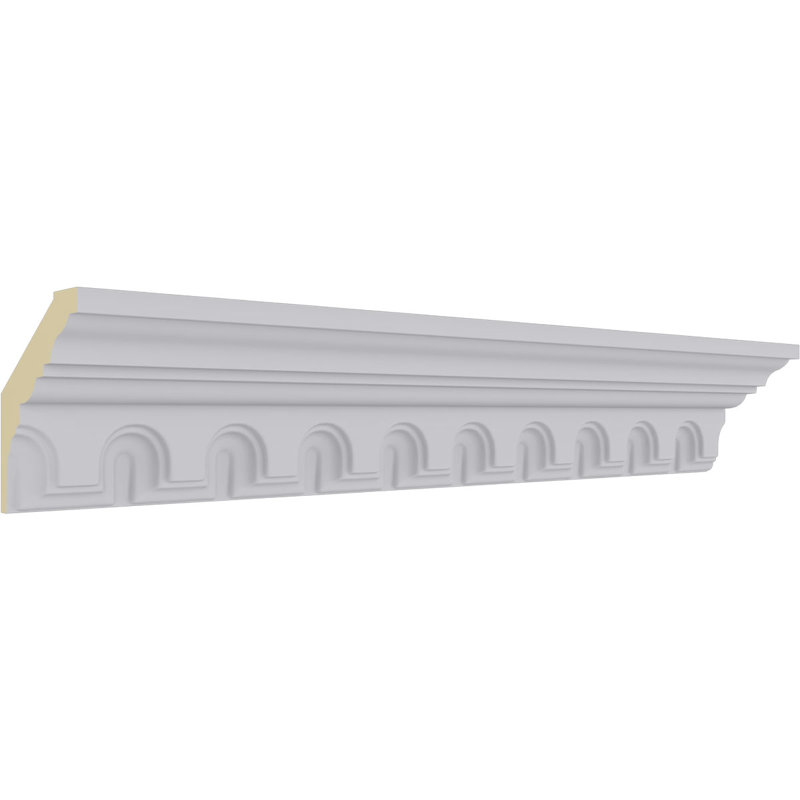 Primed White Polyurethane Crown Moulding, 94.5" Length