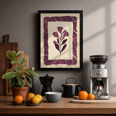 Framed Purple Bloom Botanical - Framed Print