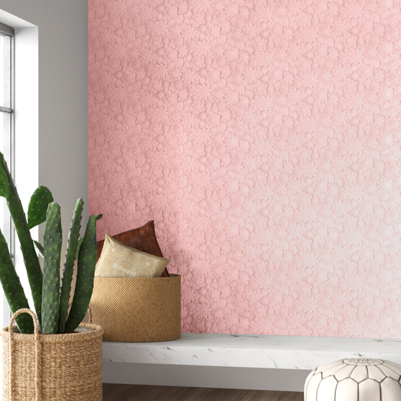 Rouleau de papier peint floral Cale, Rose