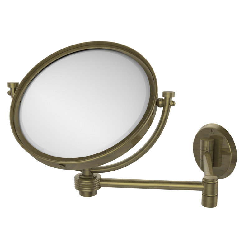 Miroir de maquillage grossissant extensible 5X, Laiton antique