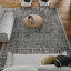 Tapis oriental gris en polypropylène tissé à la main Ragheb-1176039284
