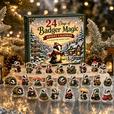 Calendrier de l'Avent 2D de 24 jours avec décorations de Noël