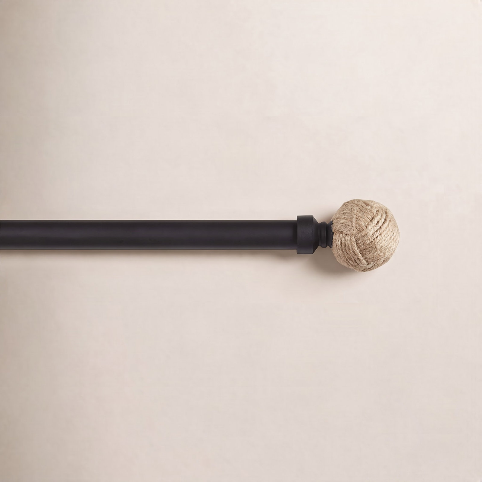Tricia Rope Knot Curtain Rod Set, 36" - 72", Bronze