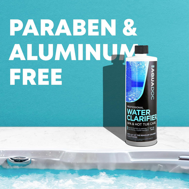 AquaDoc Spa Clarifier & Hot Tub Clarifier for Fast Acting Cloudy Water Treatment - 32oz - To Keep Your Spa Clear & Balanced - Made in USA