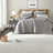 Premium Linen Bedding Sets, Gray Quilt With Modern Style For Home