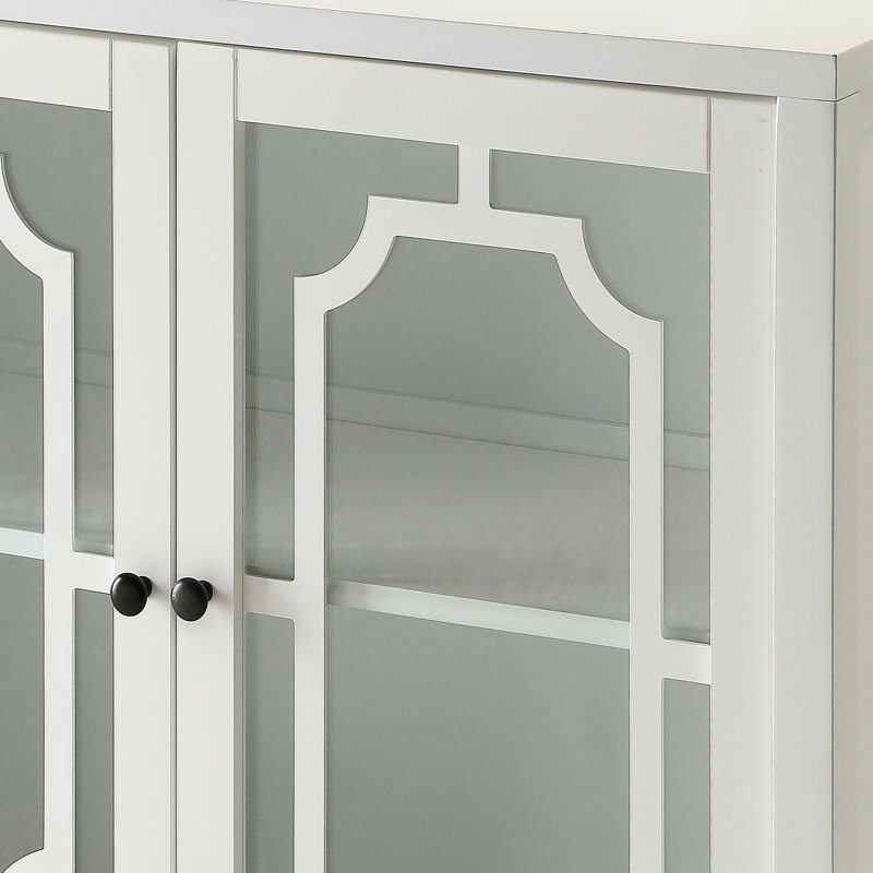 Console blanche pour présentoir - 2 portes attrayantes