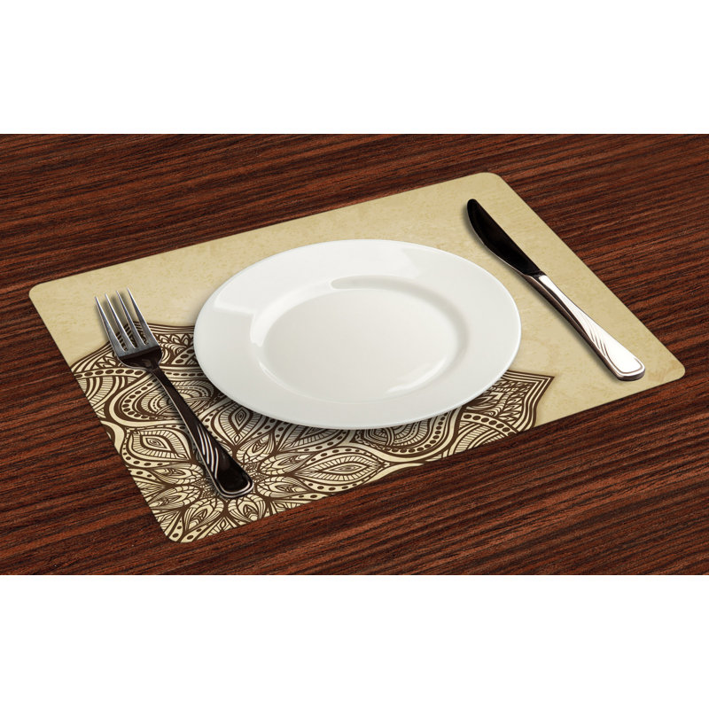 Polyester Floral Rectangle Placemat