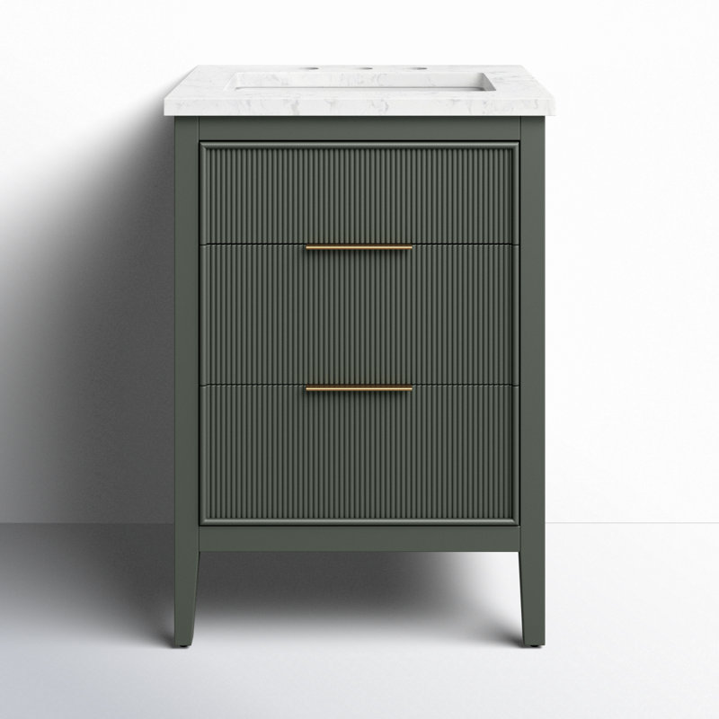 Emma 24" W Single Vanity, Vintage Green