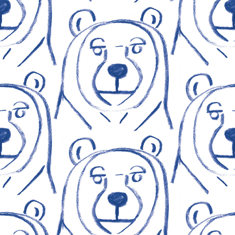 Des ours! Rouleau de papier peint adhésif L 10 pi x l 24 po, Autocollant, Vinyl