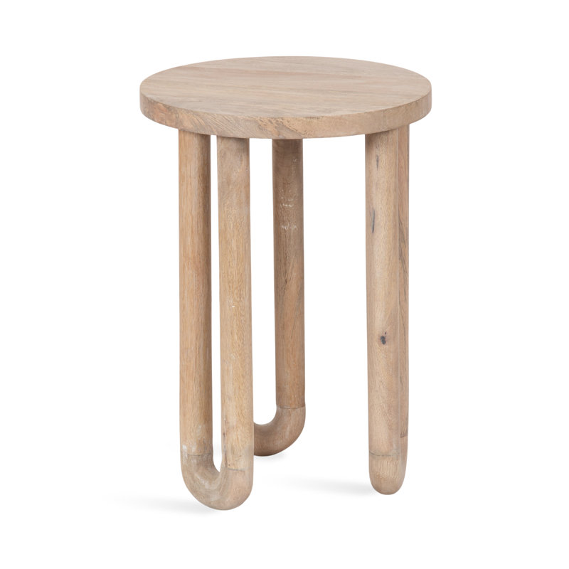 Modern Living Room Round Side Table, Brown
