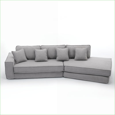 Sofas | Modern 2-in-1 Convertible Sleeper Sofa Bed, 3-Seat for Living Room Dorms, Slate Gray | Upholstered | Standard