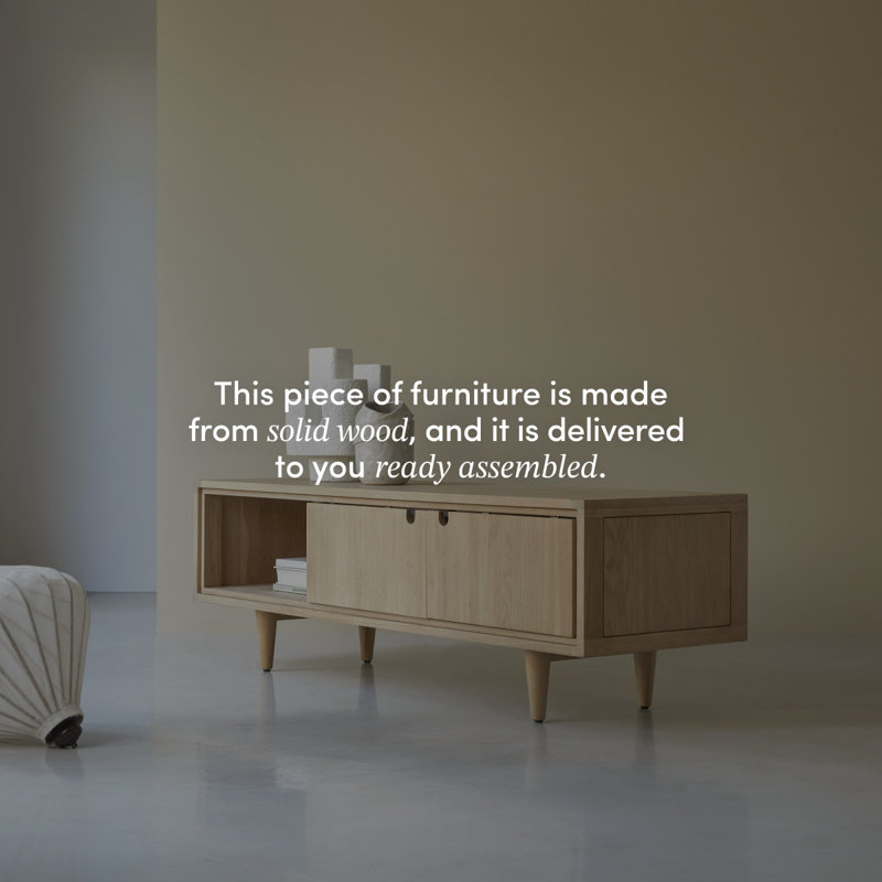 Eva 78.74'' W Solid Wood Sideboard