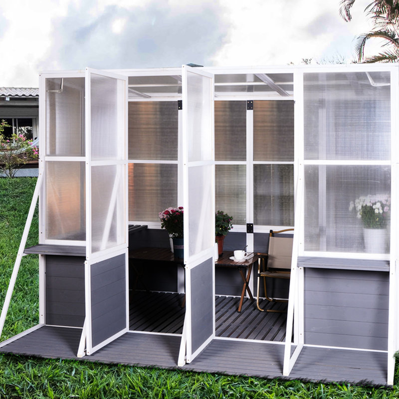 Maison de plain-pied avec ventilation adéquate - Favorise la croissance des plantes Grande maison chaude pour les plantes créant un environnement de plantation confortable