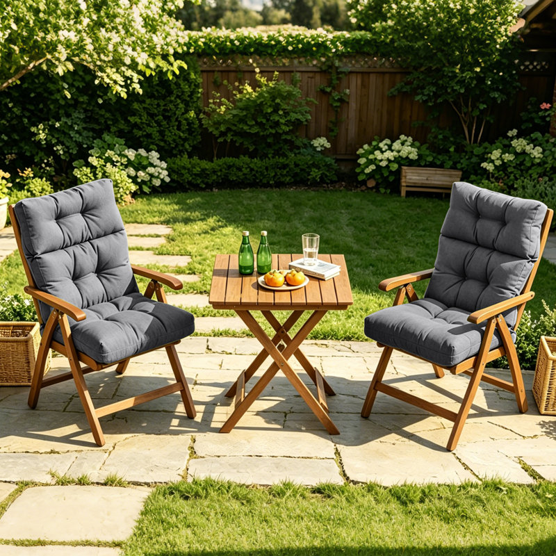High Back Outdoor Chair Cushion For Patio Furniture, Waterproof All Weather Adirondack Cushion With High Rebound Foam, Seat & Back Support For Indoor Outdoor Garden Lawn,Floral