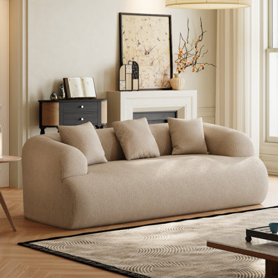 Boneless Modern Curved Sofa Compression Couch