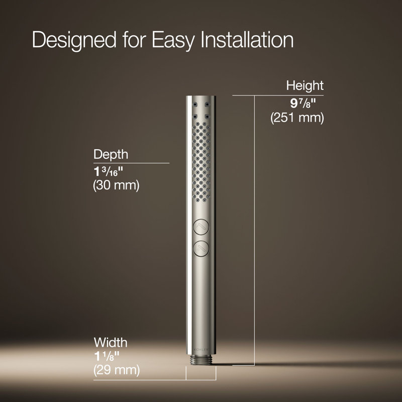 Shift Two-Function Handshower, Multi-Function Handheld Shower Head, 1.75 GPM, Vibrant Polished Nickel