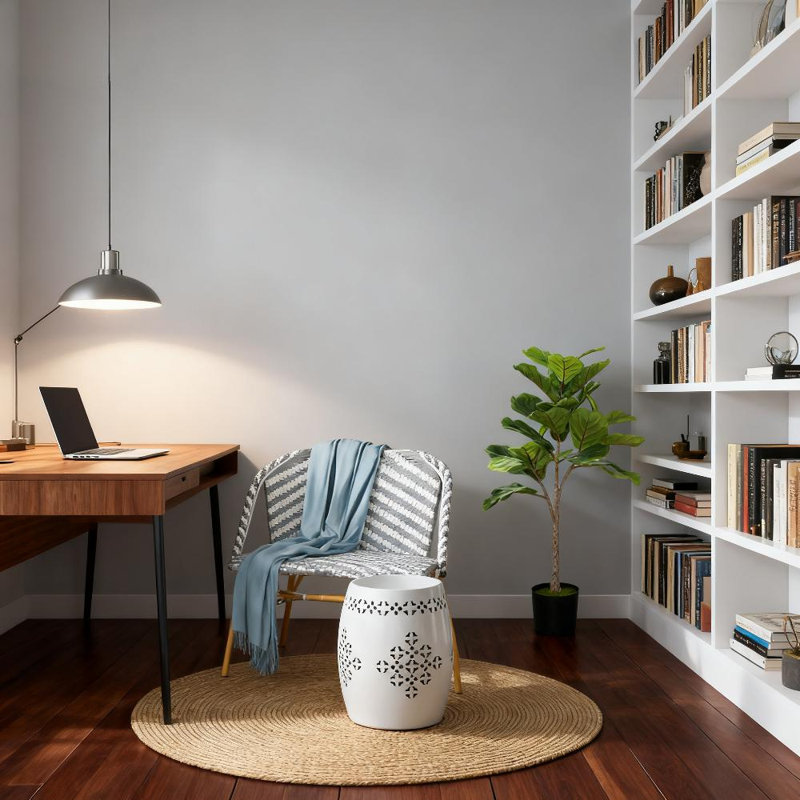 Arbre de figuier artificiel 3,58 pi en pot pour décoration de bureau personnel, vert