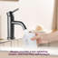 Robinet de salle de bain moderne - monotrou, noir mat, acier inoxydable, conception à trou facile d'entretien, sans éclaboussures-128134463
