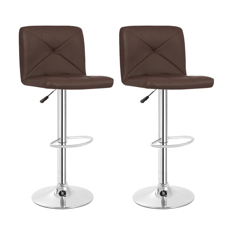 Tabouret pivotant à hauteur réglable, Brun