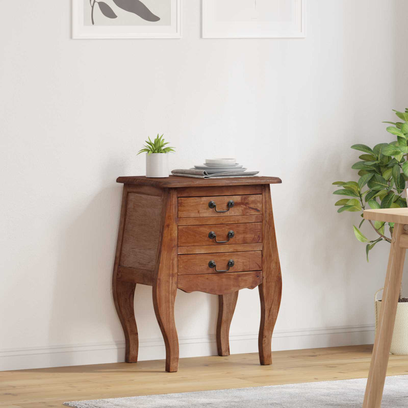 Solid Wood Abstract Accent Chest