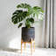 Ensemble de 2 pots à fleurs ronds avec trou de drainage pour l'intérieur et l'extérieur