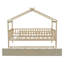 Lit simple en bois avec lit gigogne-584549507