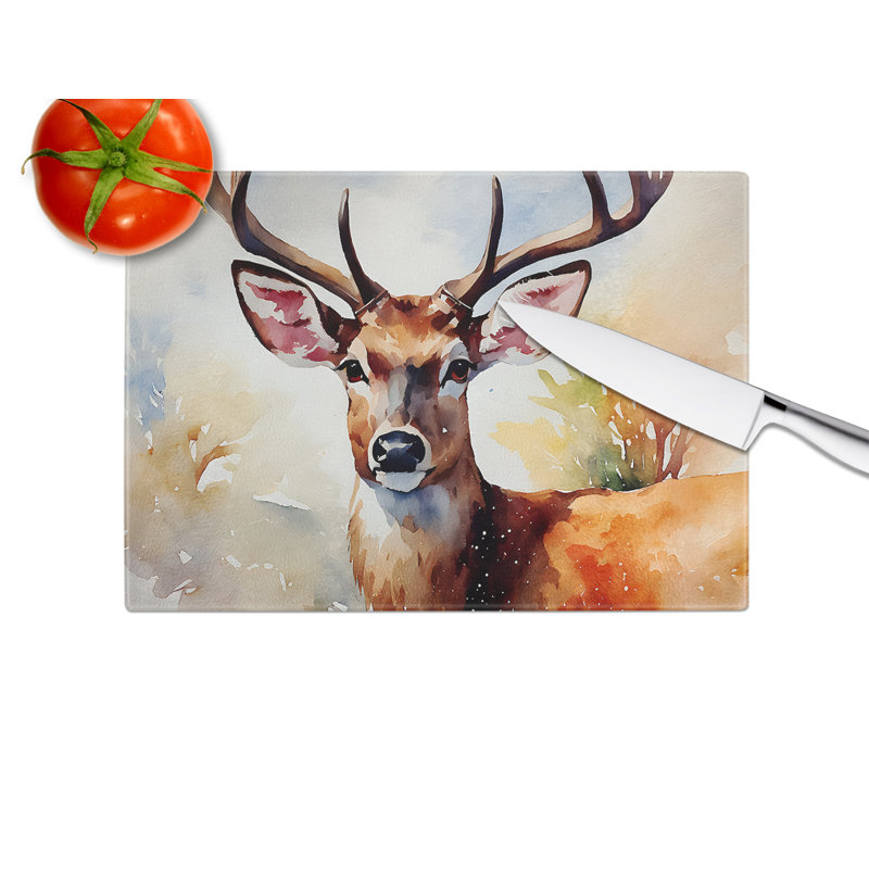 Deer Glass Cutting Board Large