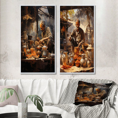 Rustic Chai Tea Preparation - Coffee & Tea Wall Art Living Room Set Of 2