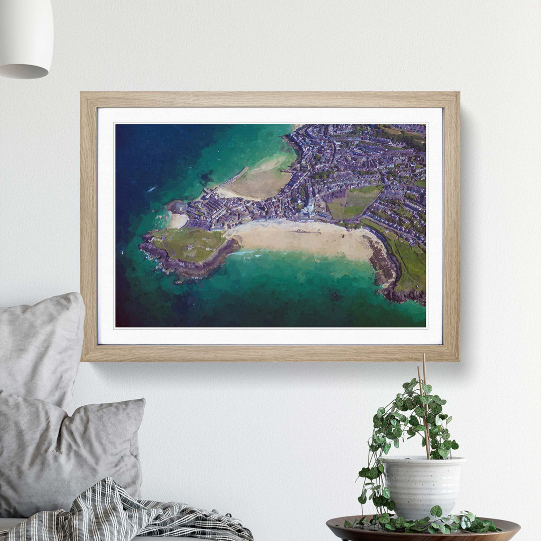 View of St Ives in Cornwall - Picture Frame Graphic Art Print