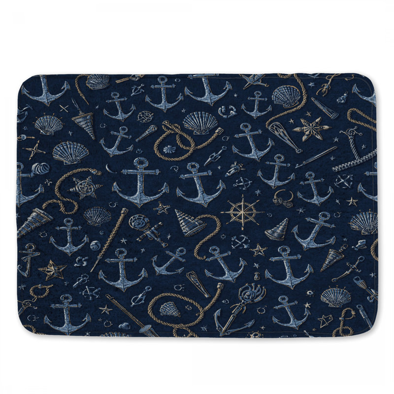 Tapis de bain Nautical, L 34 po x L 21 po