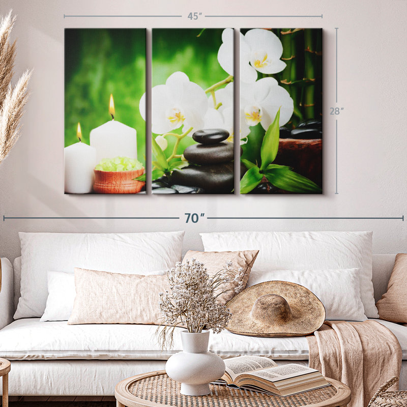 Nature " Spa " 3 - Pieces, 45" H x 28" W