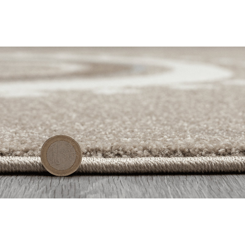 Power Loom Beige Rug, Rectangle 80 x 150cm
