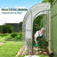 Walk In Lean To 214*118*212 cm Steel 1 Piece Lean-to Greenhouse Clear with Zippered Door-134742397