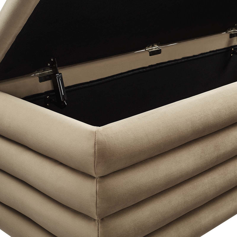 Banc de rangement Modway Mezzo, Velours performance taupe