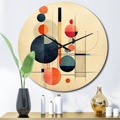Horloge murale Syncronicities Midcentury Elegant Retro Art VI