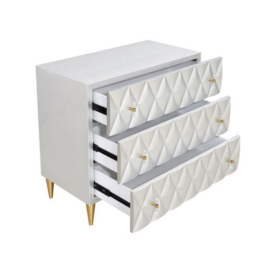 Console avec construction et 3 tiroirs à extension complète